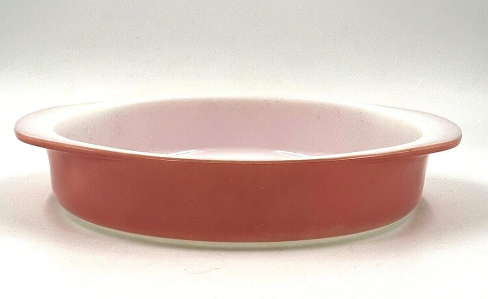 Pink Flamingo Pyrex Pie Baking Dish  #221 8 inch See & Read All